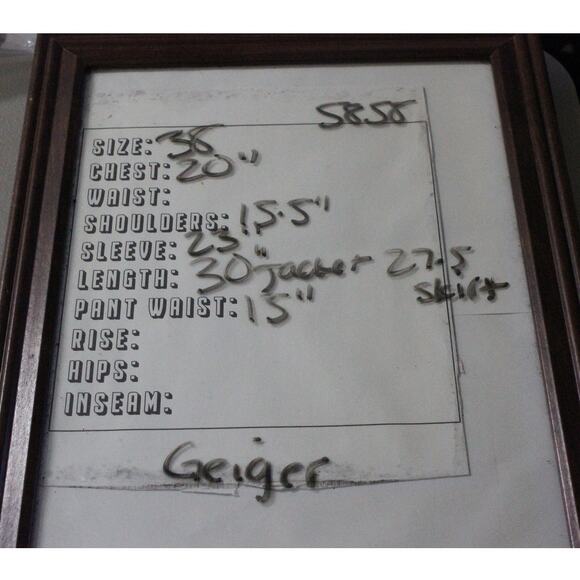 Geiger Collection Vintage Pure Wool Blazer Skirt Set Pink Size 38 US 6 - Picture 12 of 12